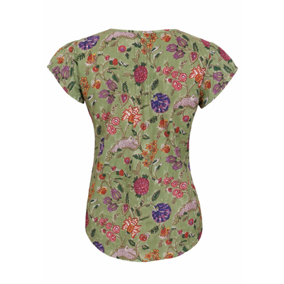 Bloemen Top met Plooidetails - Floréa