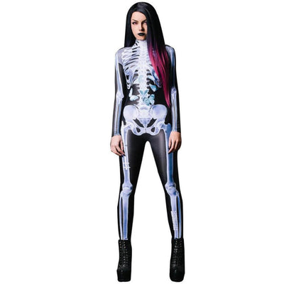 3D Skeletoutfit voor een Griezelige Halloween - Strakke Skeleton Bodysuit - SkullVibe