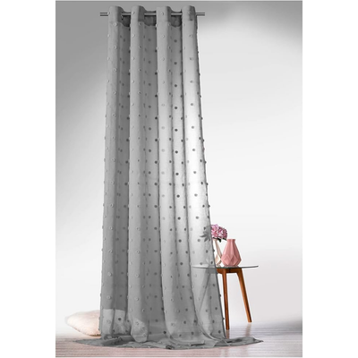 Gordijnen - Boho Linnenlook met Pompons - 245 x 135cm