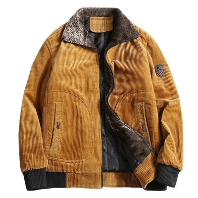 Corduroy Jas - Warme Regular Fit Winterjas voor Heren - Puroven