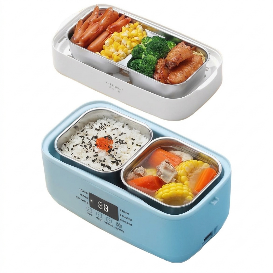 Elektrische lunchbox - 2-laags voedselverwarmer