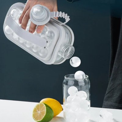 ICEY - Machine à Glaçons - Bouteille 2-en-1 avec 17 Glaçons