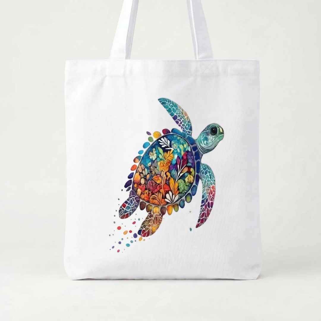 Bedrukte Casual Schoudertas Met Schildpad Print