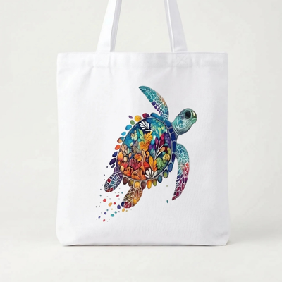 Bedrukte Casual Schoudertas Met Schildpad Print