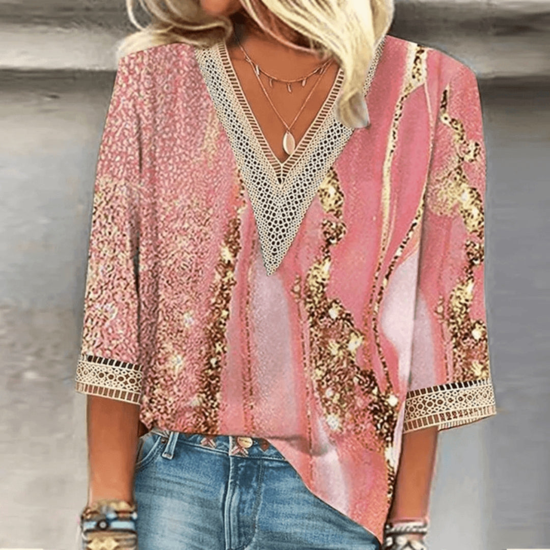 Mira - Elegante V-Hals Blouse Voor Dames