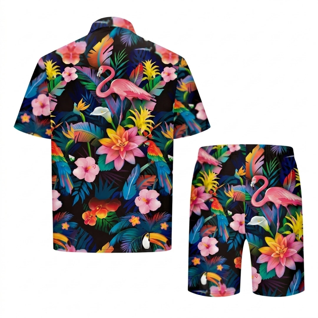 Zomer Kleding Set - Tweedelige Outfit met Flamingoprint