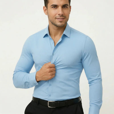 Strijkvrije blouse voor mannen