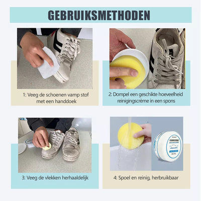 Schoenpoetscrème | Wit 1+1 GRATIS!