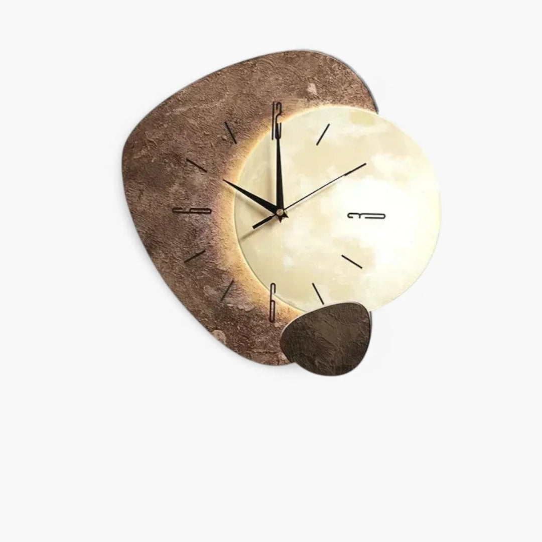Wandklok - Moderne Maanvormige Designklok - Lunavera