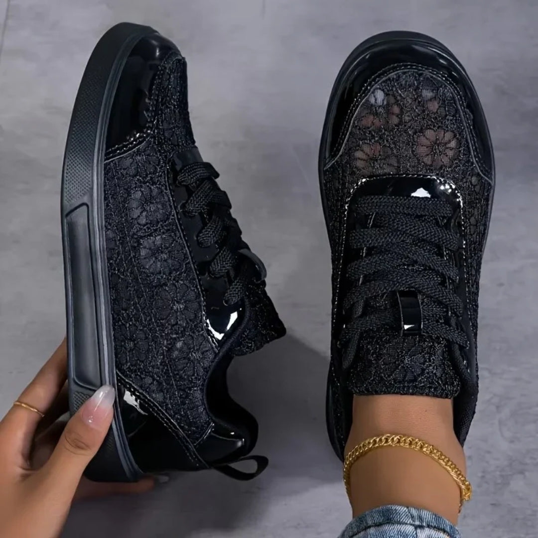 Florana - Lichte Bloemenkant Sneakers voor Dames