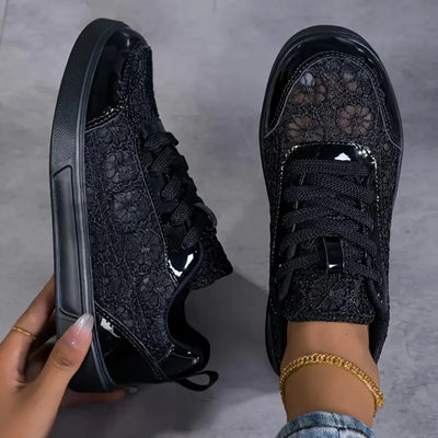 Florana - Lichte Bloemenkant Sneakers voor Dames