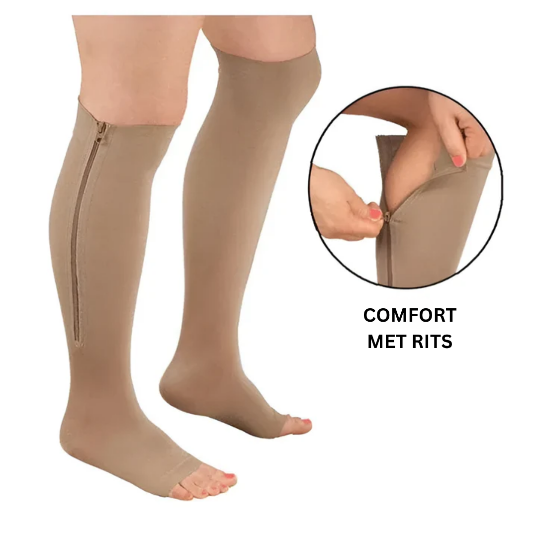 Compressiekousen - Steunende Ritssluiting