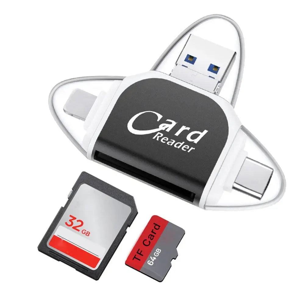 Multi-Port 4 in1 universele SD TF-kaartlezer
