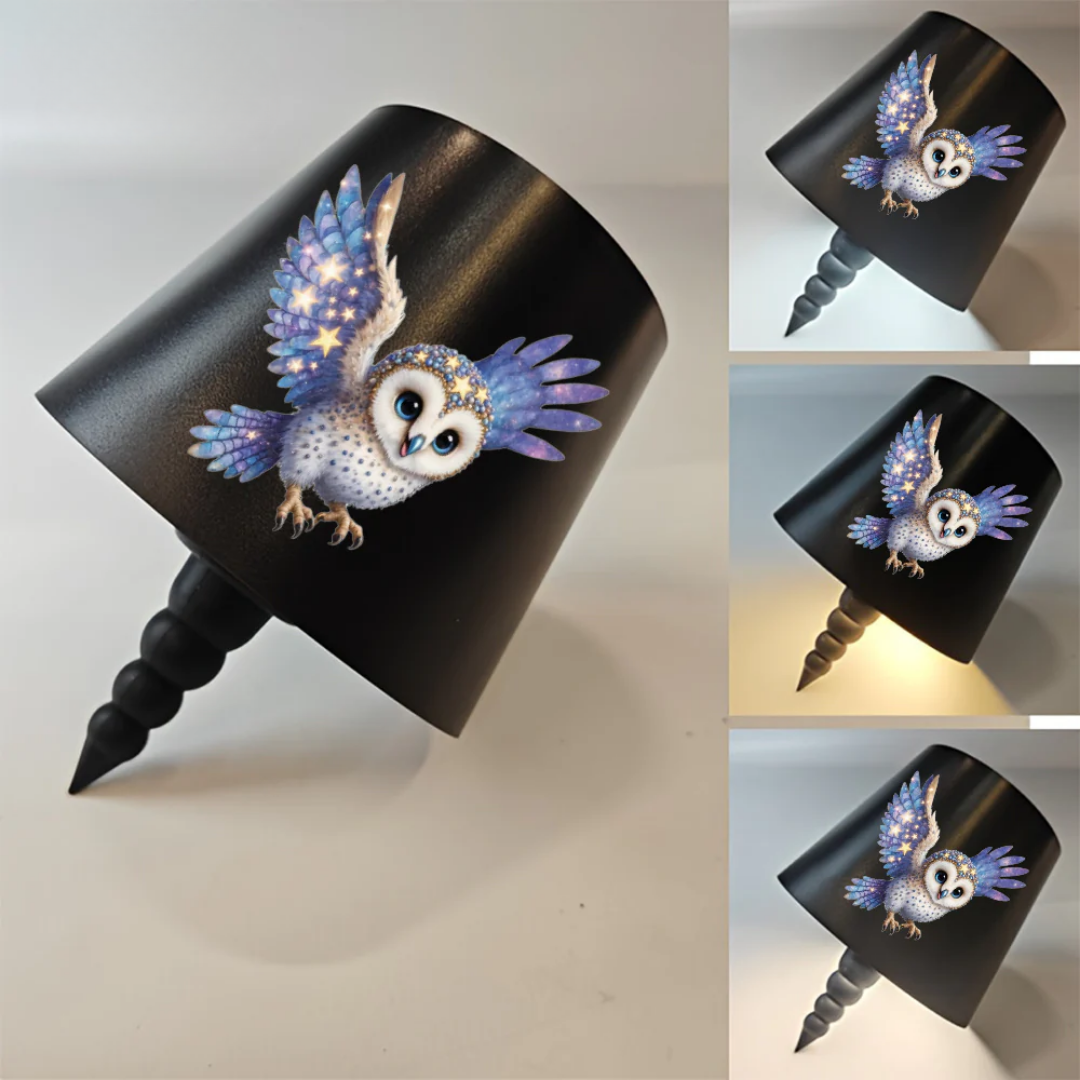 Fles Tafellamp - LED Sfeerlamp met Uil Design