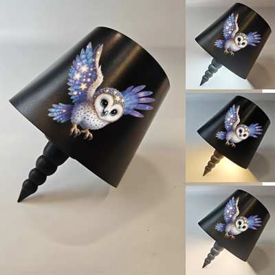 Fles Tafellamp - LED Sfeerlamp met Uil Design