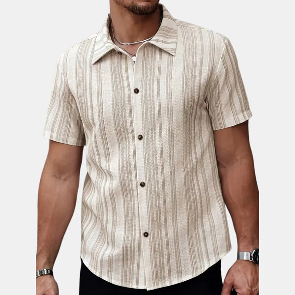 Pruhovaná košile s krátkými rukávy - StrideWear