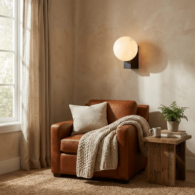 Wandlamp - Spaanse Alabaster Bol Design