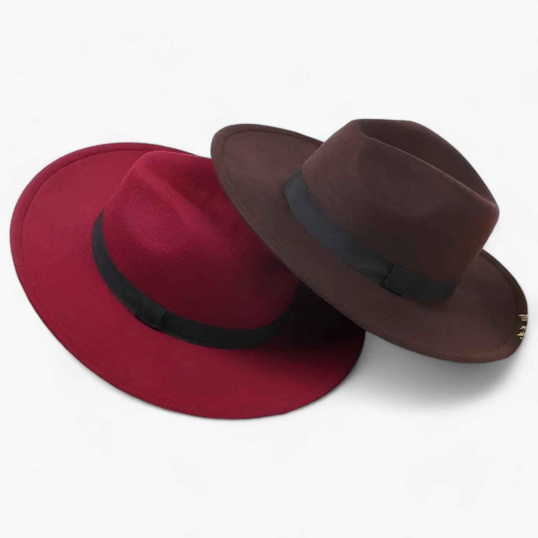 Fedora Hoed - Klassieke Wollen Hoed met Brede Rand