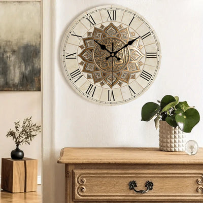 MYHOME® - Retro Houten Wandklok met Romeinse Cijfers