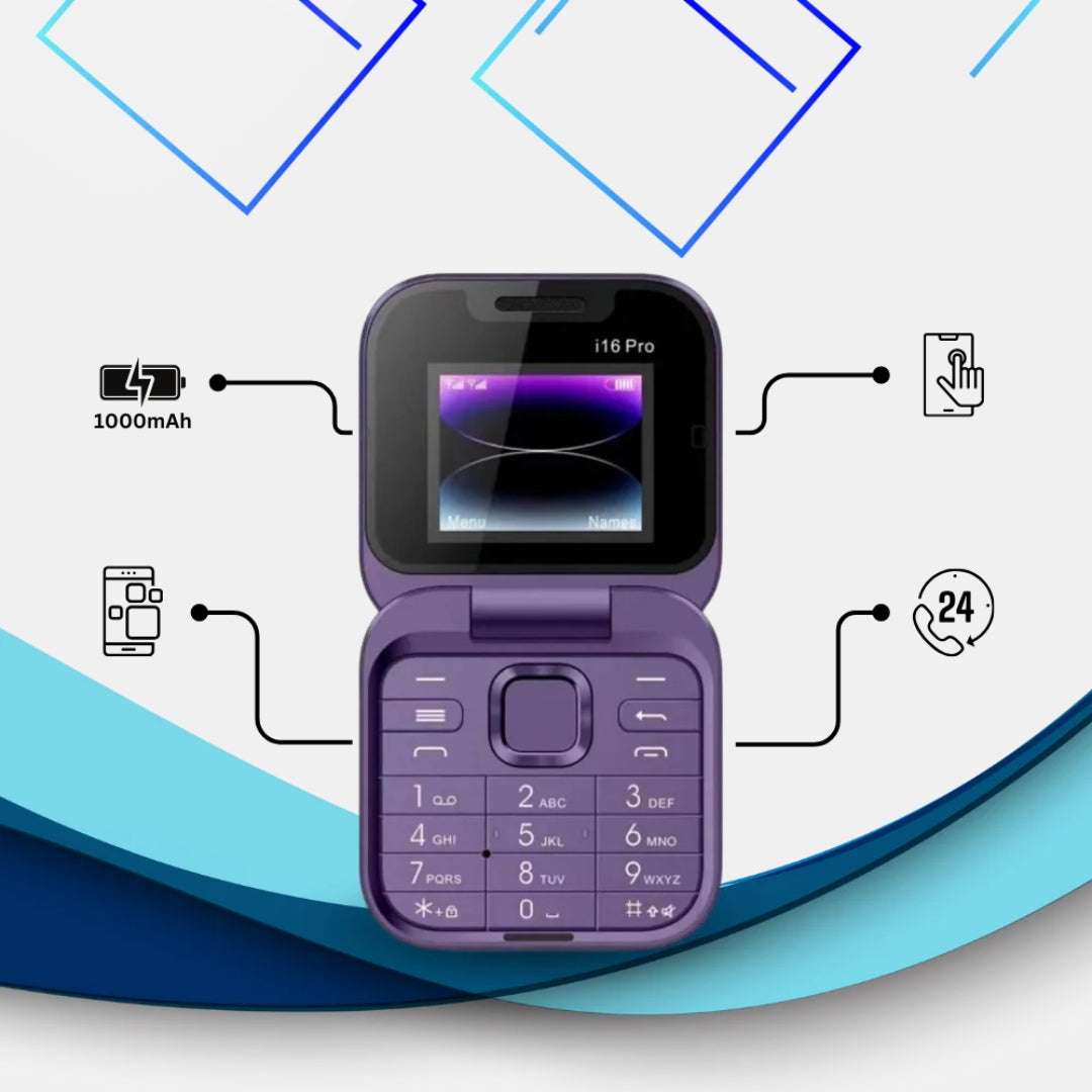 Klaptelefoon - Compacte Dual SIM Flip Phone - NovaFlip