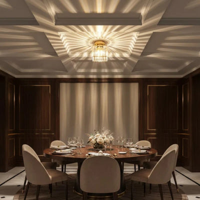 Plafondlamp - Luxe Kristaldesign met Warme Lichtreflectie - Lumévo