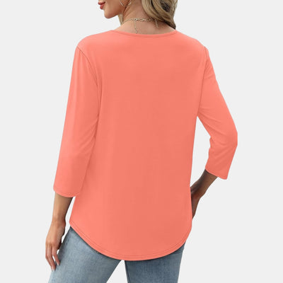 Lurevia - Comfortabele Top met 3/4 Mouwen
