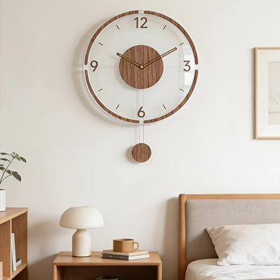 Wandklok - Transparant Design met Stil Uurwerk