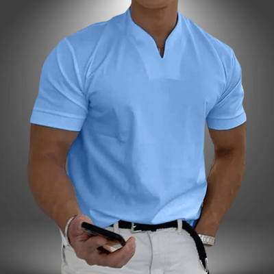 Slim Fit T-shirt Voor Heren Met V-hals