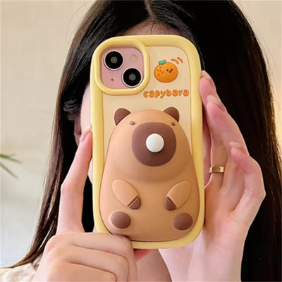 Capybara Telefoonhoesje - Schattig Bubble Capybara Design