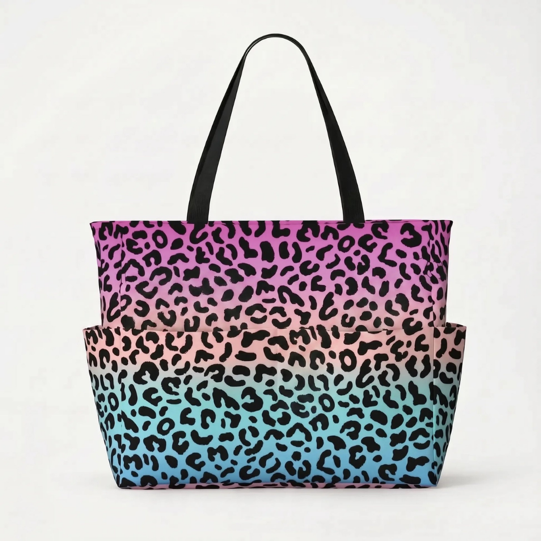 Ruime Strandtas Met Luipaardprint