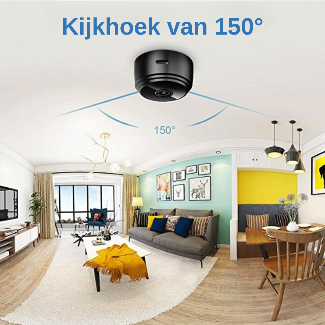 Mini Camera - Draadloze Beveiliging met Nachtzicht - SecureEye