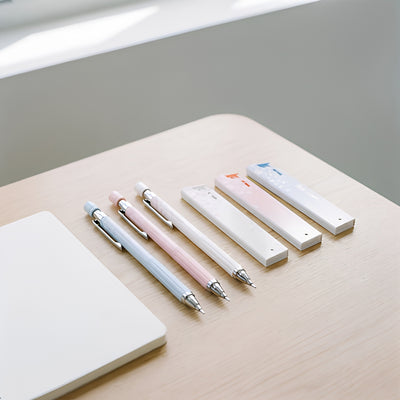 Set Pen-Potloden - Pastel Bloemendesign met Navullingen