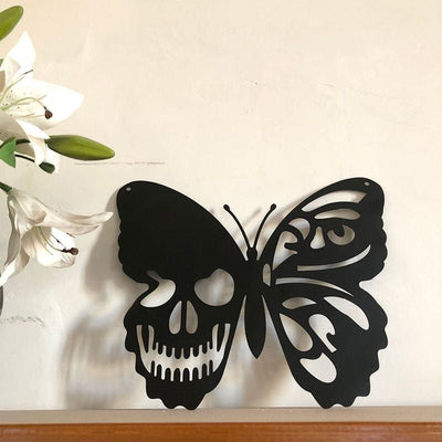 SkullFusion™ Metalen Vlinder Wanddecoratie