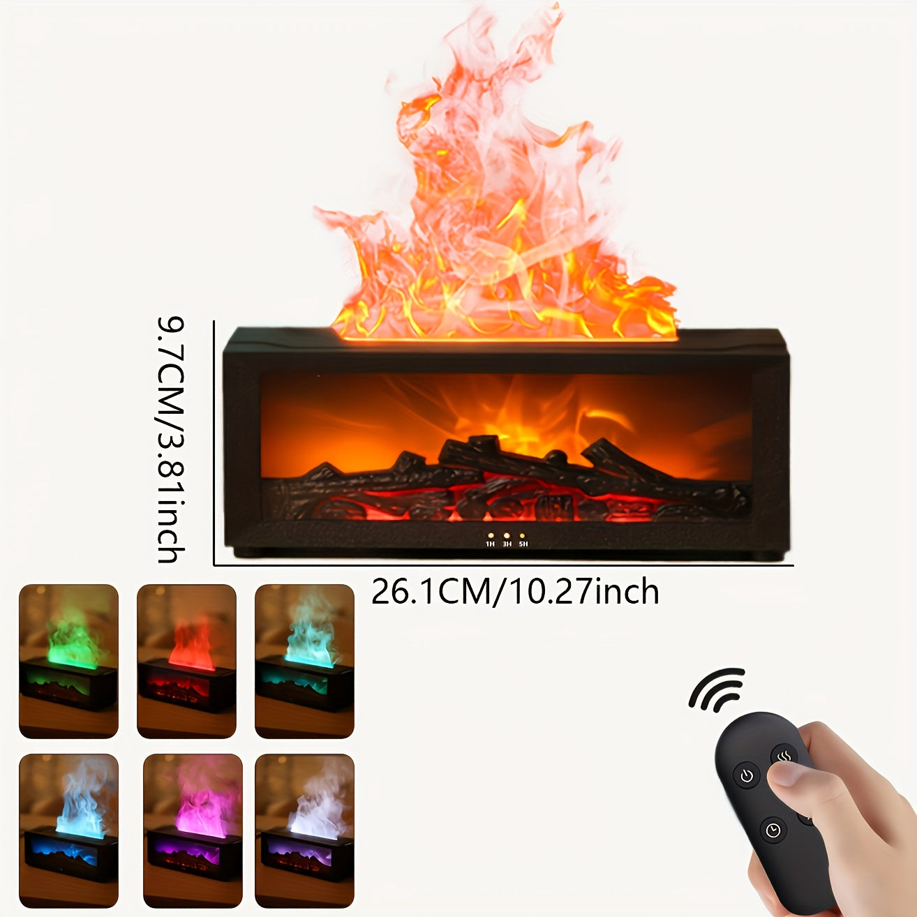 1 stuks Vlam Haard Diffuser, Gesimuleerde Vlam Aromatherapie Dispenser met Langdurige Geur, Huisverwarming met Kleurrijke Lichten en Timer Functie, USB-Gevoed, Ideaal Voor Gebruik Binnenshuis In Slaapkamers, Badkamers, Kantoordecoratie - Perfect Kerst