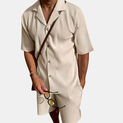 Gestreepte Zomer Set met V-Hals - CoastalStripe
