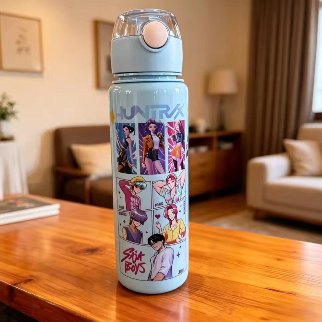 Kpop Drinkfles - Lekvrije Drinkfles met Rietje - AquaPop