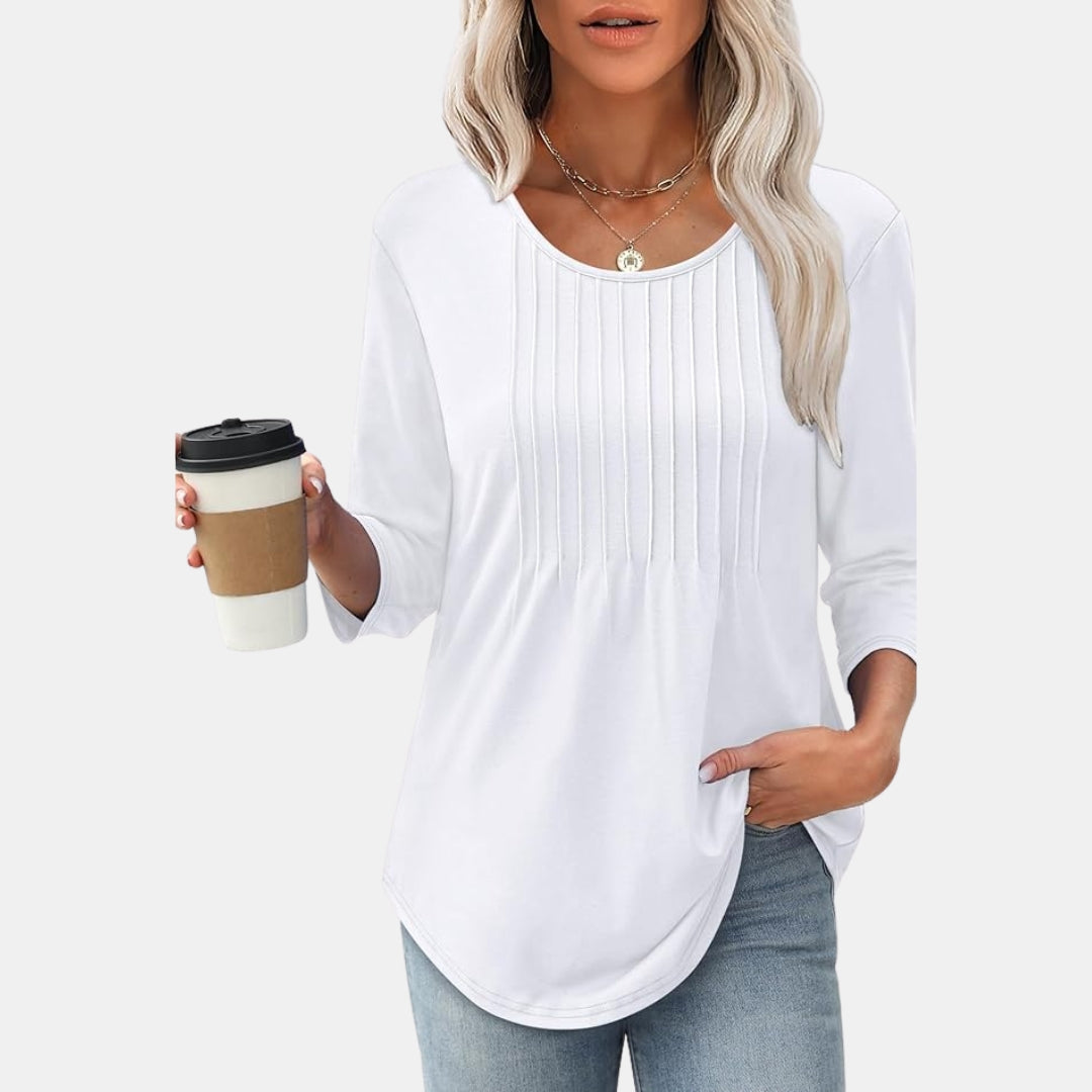 Lurevia - Comfortabele Top met 3/4 Mouwen