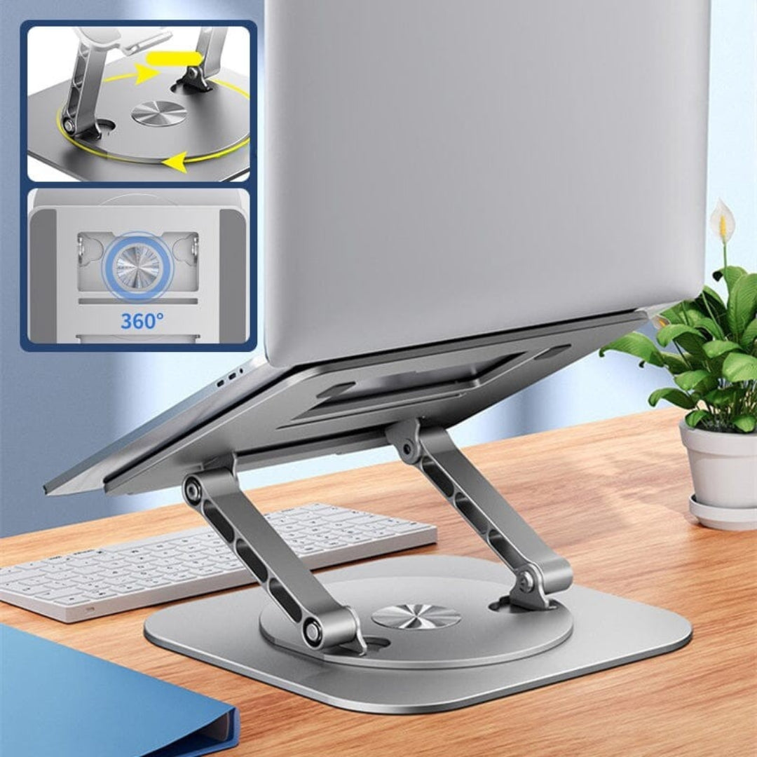 360° Pro Laptop Standaard – Minder Nekpijn & Perfecte Kijkhoek - ErgoLift