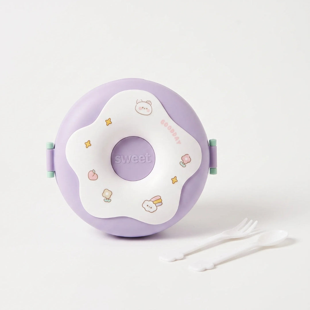 Lunch Box - Donutontwerp met 3 Vakken