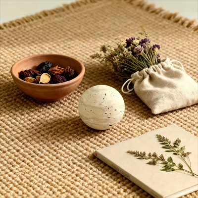 Home decoratie - Handgemaakte Travertin Marmeren Decoratiebol