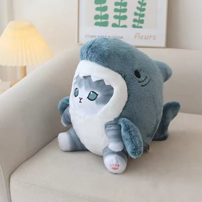 Kawaii Knuffel - Shark Cat Knuffel met Schattig Design - Mewshark