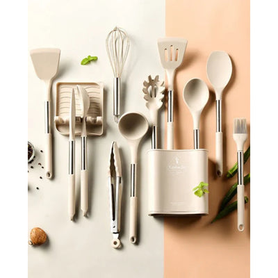 Keukengerei Set - Complete Siliconen Kookset met Houder - NordicChef