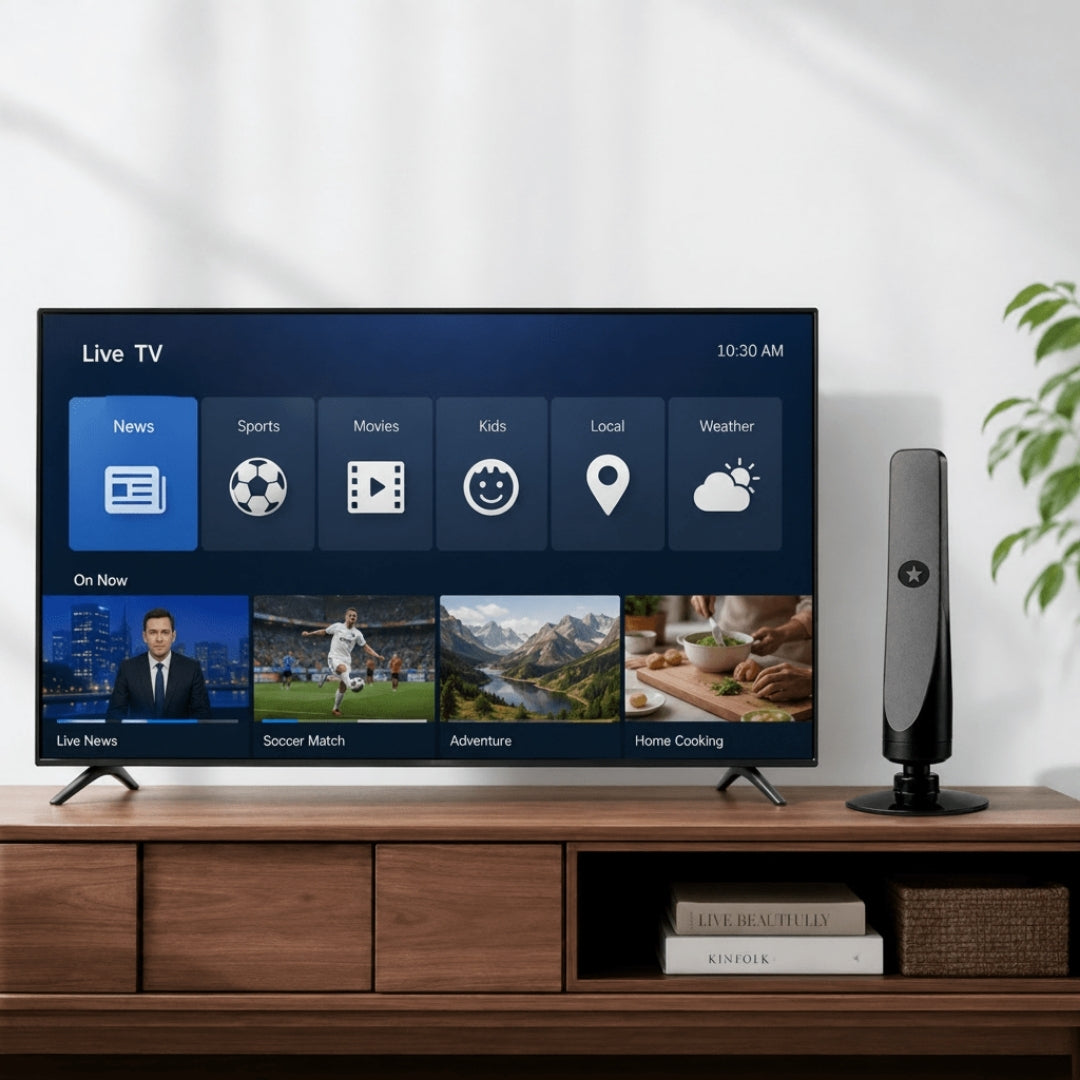 DVB-T2 HD Antenne - Met Versterker voor Haarscherpe Ontvangst