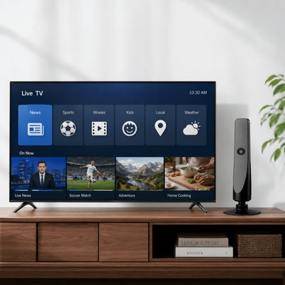 DVB-T2 HD Antenne - Met Versterker voor Haarscherpe Ontvangst