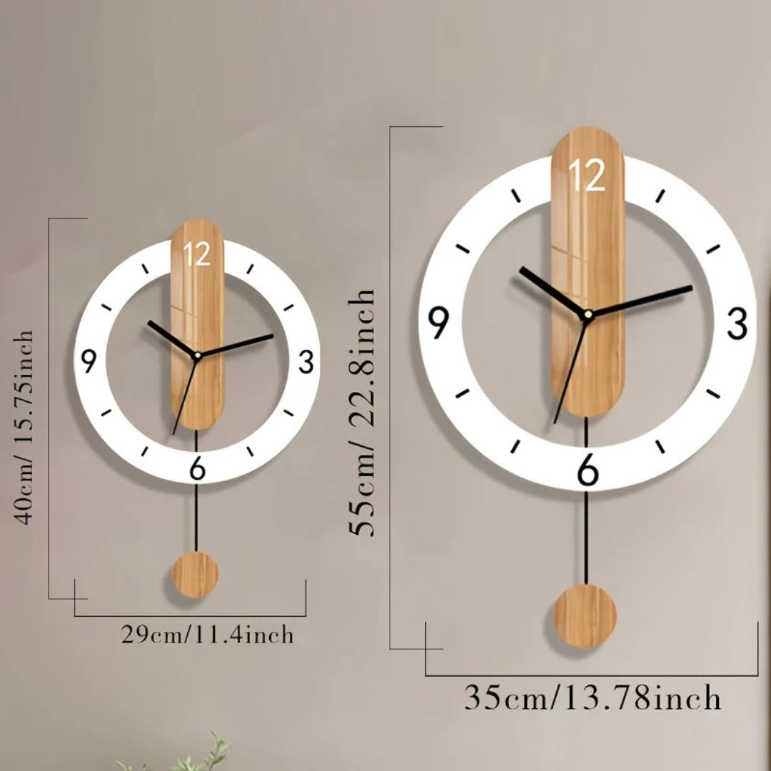 MYHOME® - Scandinavische Houten Pendel Wandklok