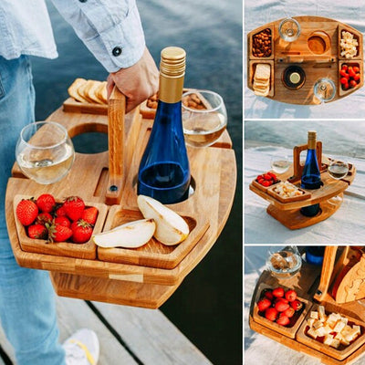 Picknicktafel - Draagbare Wijntafel - OakVino