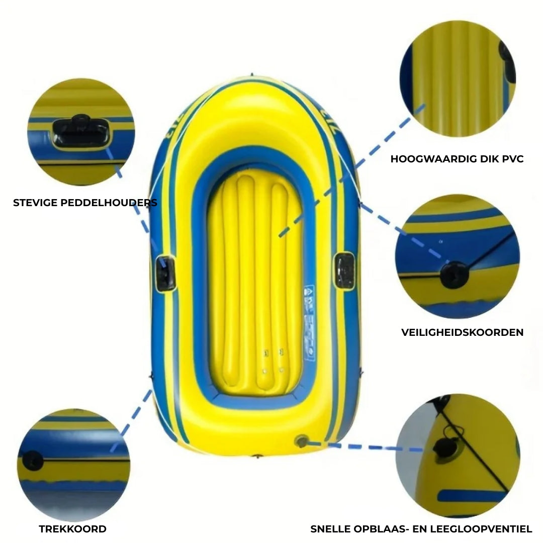 Opblaasboot - Comfortabele 2 Persoons Vissersboot