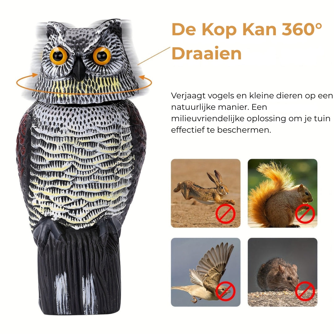 Vogelverschrikker - Realistische Uil Voor Tuinbescherming