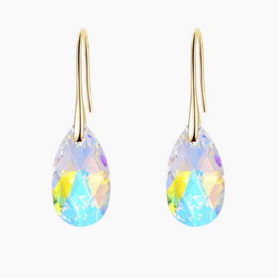 Dames Hangoorbellen van Saffierblauw Kristal