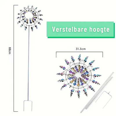 ZonneSchijn Windspinner — Magische Tuindecoratie met Beweging en Glans